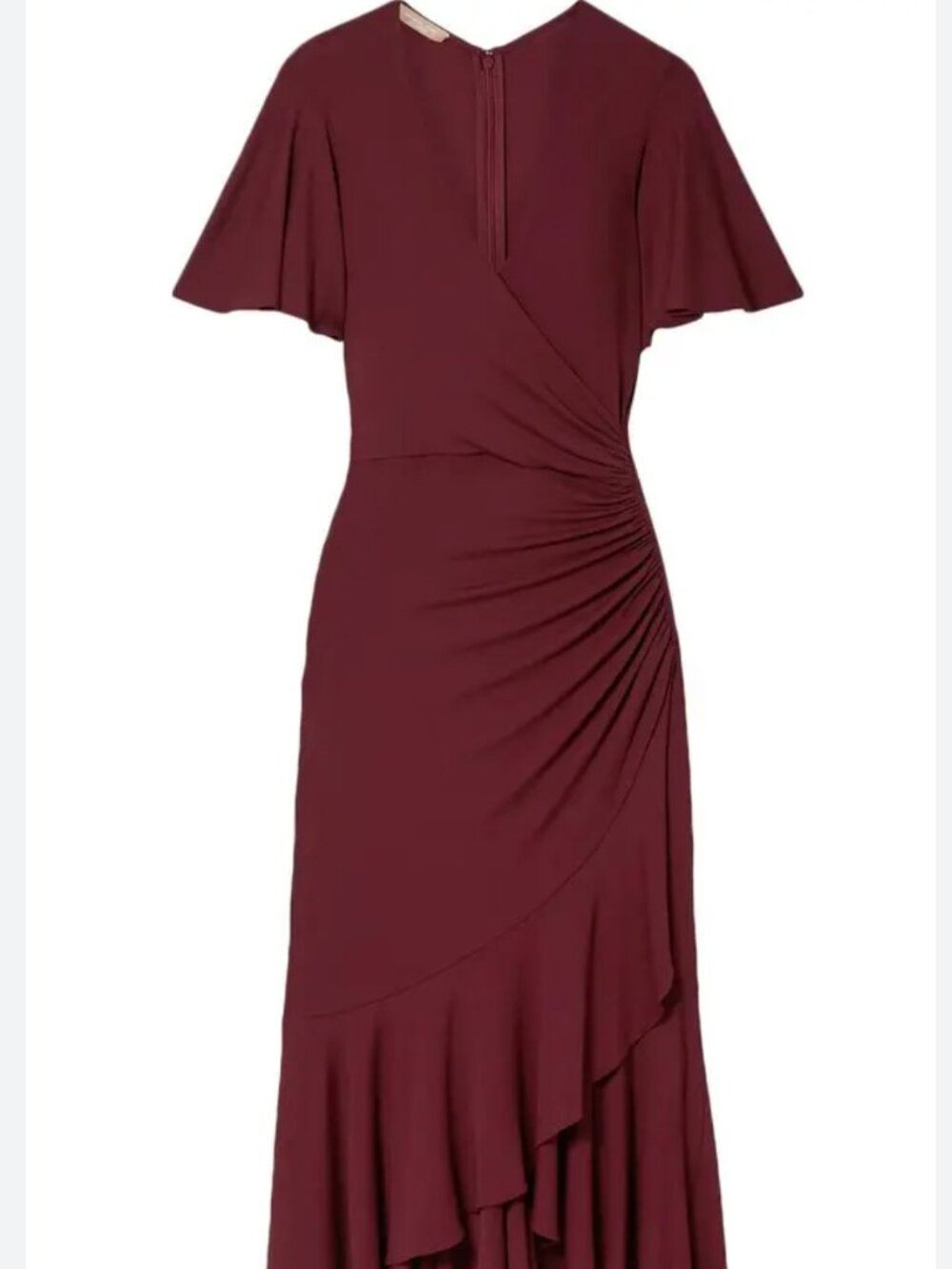 Michael Kors Collection Jersey Ruffle Faux-Wrap Dress